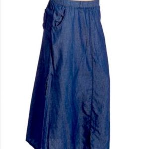 🌟SIENNA BOHO CHIC DENIM MAXI SKIRT W POCKETS🌟NWT